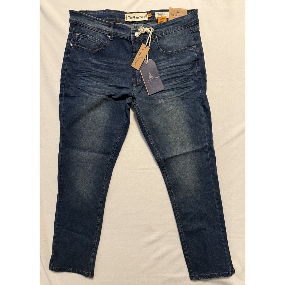 Tailor Vintage Fairfield Smart Denim Jeans Canaan Slim Fit Stretch Size‎ 34 x 30